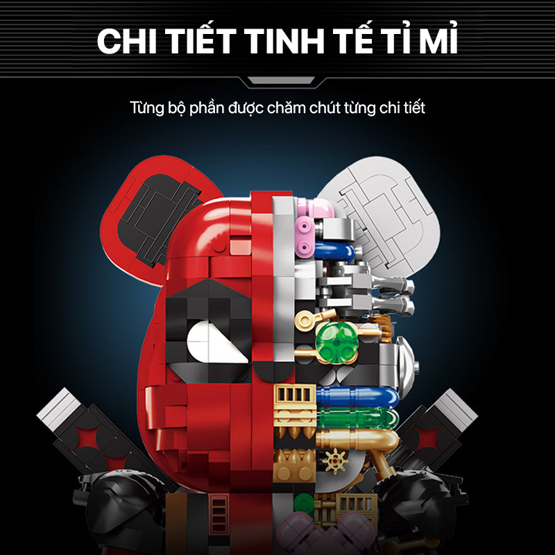 Mô hình lắp ghép - Bear Robot - Deadpool 188014 1 mo hinh lap ghep bear robot deadpool 188014 01
